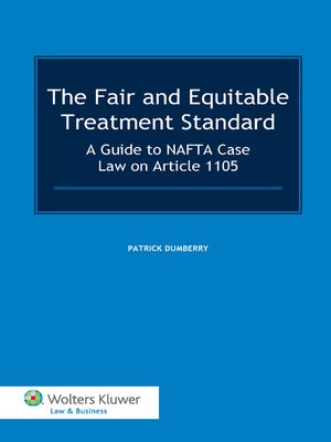 cover image of The Fair and Equitable Treatment Standard
